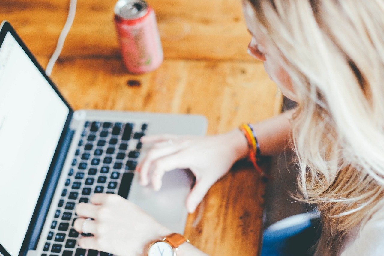 a person using a laptop
