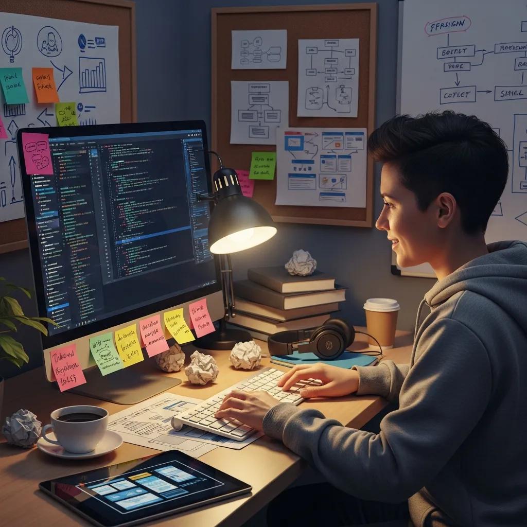 Software developer engaged in custom software development process